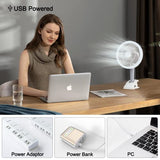LETOUR Camping Fan with Led Light,Rechargeable Camping Fan 4 Speed Modes Ten Fan with Hanging Hook for Travel Camping Tent Office