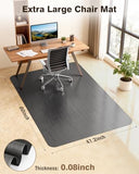 Blvornl Ultra Large Office Chair Mat for Hardwood Floor, Rolling Chair Mat for Hard Wood, Large Anti-Slip 47.2"*60" Black