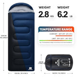 TANSTRIDER XXL Winter Sleeping Bags for Adults Cold Weather,Camping Sleeping Bag for Kids with Compression Sack,4 Season Camping Essentials Gear for Hiking,Traveling,Outdoor,Backpacking,Climbing