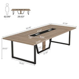 Tribesigns 8FT Conference Table Set of 2, Large Meeting Podcast Table