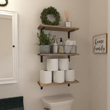 WOPITUES Wood Floating Shelves Set of 6, Shelves for Wall Decor, Farmhouse Shelf for Bedroom