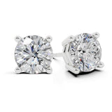 Belacqua Lab Grown Diamond Stud Earrings in 14K White Gold