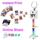 Photo Booth with Printer and Camera 15.6" Touch Screen Photobooth for Event
