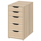 ALEX/LAGKAPTEN Modern White Stained Oak Computer Desk
