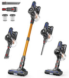 NADALY Cordless Vacuum Cleaner, 500W 40KPA Stick Vacuum with 45min Runtime, Anti-Tangle Self-Standing Vacuum Cleaners for Home, Lightweight Vacuum for Hardwood Floor/Carpet/Pet Hair, Bronzed Gold