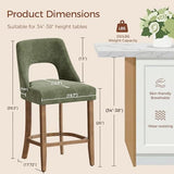 UVV Bar Stools Set of 4, Upholstered Counter Height Bar Stools