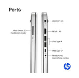HP 14" Business Laptop Computer with 1-Year Office 365, Intel Quad-Core N150 Processor, 4GB RAM 640GB Storage (128GB UFS+512GB SD Card), Windows 11 Home, PLUSERA Earphones, Natural Silver