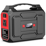 Portable Power Station Bank 146Wh 200W Peak(100W Rated), Solar Powered Power Bank with AC Outlet 110V for Camping, Solar Charger Power Bank Battery Pack 39600mAh for Home Outdoor Emergency