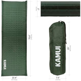 KAMUI Self Inflating Sleeping Pad - 2 Inch Thick Camping Pad Connectable with Multiple Mats for Tent and Family Camping (Green)