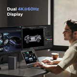 Thunderbolt 4 Dock 13-in-1 40Gbps Docking Station with Dual 4K@60Hz Single 8K Display, 90W Charging for Laptop