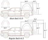 Hasika Truck Bed Tent for Camping 5-6.5 Foot with Floor Waterproof Double Layer Full Size Truck Short/Regular Bed