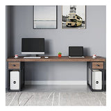 IKVODEOS Computer Desk Double seat Solid Wood Computer Desk