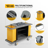 Multifunctional Hotel Cart,Commercial Traditional Cleaning Janitorial Room Service Housekeeping Cart