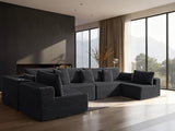 138" Cloud Sectional Couch, Comfort U Shaped Sofa for Living Room