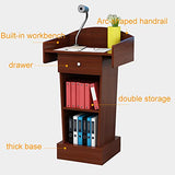 Modern Floor Standing Lectern Podium for Church & School Black Pulpit Stand for Office Speeches Simple & Stylish