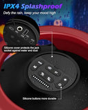 KMAG Large Party Bluetooth Speaker, 260W Peak Powerful Loud Sound with Deep Bass, 15Hr Playtime, Fast Charge, RGB Cool Light Show, TWS, Portable for Outdoor Beach, Camping, Backyard, Work, Home (Red)