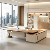 71 inch L Shaped Executive Desk with 2 Drawers, Modern Large Computer Desk