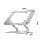 DTTLYQF 360° Rotatable Laptop Stand Adjustable Aluminum Alloy Notebook for 13-17 Inch Foldable Bracket(White-Fruit peach5)