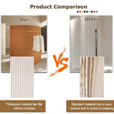 Portable Brown Room Divider Screen - Folding Paper Partition for Office