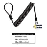 Keyed Alike 5Pack Security Hardware Cable Lock Kit,Retractable Cable Lock Portable Keyed Laptop Lock 5Keys 6.2Ft for Monitors
