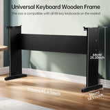 AODSK Universal Wooden Stand for Digital Pianos, Reinforced Edition, Adjustable Width Digital Piano Rack—Sturdy, Non-Slip, Scratch-Resistant Design, Compatible with Multiple Keyboards