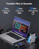 DisplayLink Docking Station 3 Monitors with 130WPD Power Adapter, USB C Laptop Dock for M1/M2/M3/M4/Mac and Windows