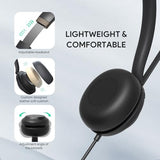 USB Headset with Noise Cancelling Microphone,Wired Headset for PC Laptop