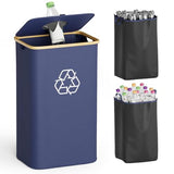 SpaceAid Recycling Bin for Kitchen 26 Gallon, 100L Recycle Bin with Lid and 2 Reusable Inner Bags