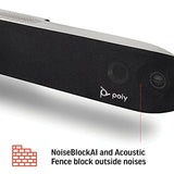 Video Bar + TC8 Touch Controller (Plantronics + Polycom) - 4K Audio & Video Conferencing for Large Conference Rooms