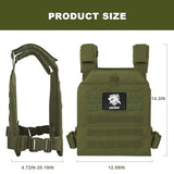 Adjustable Weighted Vest for Men Women – Tactical Vest for Rucking, HIIT & CrossFit, Fits 10x12 Plates, Weights Not Included