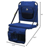 GCI Outdoor BleacherBack Lumbar Stadium Chair With Padded Backrest