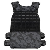 WOLF TACTICAL Adjustable Weighted Vest – WODs, Strength and Endurance Training, Fitness Workouts, Running (Black Camo)