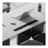 zhongxlla Standing Desk, Modern Home Office Desk with Outlets, Stainless