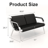 kinbor Waiting Room Bench with Armrest - Lobby Reception Chairs