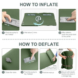 Elegear CumbreX™ Self Inflating Sleeping Pad, Built-in Electric Pump 3.15" Ultra-Thick Memory Foam Camping Mattress Pad with Pillow Double Sleeping Pad for Camping R-Value 9.5 Foam Camp Pad - Queen