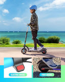 Gyroor H40 Kids Electric Scooter, 180W Motor, Up to 10 MPH, LED Display & Colorful Lights, Adjustable Height, for Boys & Girls Ages 8-12, Great Birthday Gift,H40-Blue