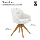 Art Leon Mid Century Modern Swivel Accent Chair - Fabric Upholstered Armchair