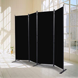 Room Divider, 4 Panel Folding Privacy Screens with Wider Feet, 6 Ft Portable Room Partition for Room Separator