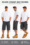 Heyfanee Mens Cargo Jean Shorts Relaxed Fit Y2k Work Denim Shorts for Men Casual Summer Jorts Loose Grey 32