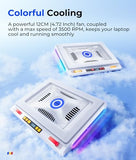 llano V10 Gaming Laptop Cooler, RGB Laptop Cooling Pad Stand with Powerful 4.72 Inch External Turbo Cooling Fan