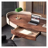 zhongxlla Standing Desk, Modern Writing Desk Workstation with Drawer