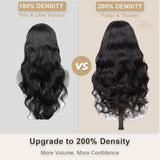 30 Inch Body Wave Lace Front Wigs Human Hair 200% Density Body Wave Human Hair Wig Glueless Wigs Human Hair Pre Plucked with Baby Hair 13x6 Transparent HD Lace Front Wigs Human Hair Natural Black