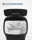 Garvee 13 Gal / 50L Large Plastic Trash Can for Kitchen, Step-On with Soft Close Lid, Liner Rim