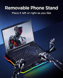 Laptop Cooling Pad, RGB Lights Laptop Cooler 9 Fans for 15.6-19.3 Inch Laptops
