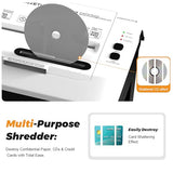 150-Sheet Paper Shredder Heavy Duty, Micro Cut and CDs/Cards, P5 Ultra Security, 60 Min Non Stop Shredder for Home Office