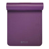 Gaiam Essentials Thick Yoga Mat Fitness & Exercise Mat with Easy-Cinch Carrier Strap, Purple, 72"L X 24"W X 2/5 Inch Thick, 10mm Gaiam