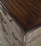 Signature Design by Ashley Lodenbay Casual Smooth-Gliding 7-Drawer Dresser and Mirror with Safety Stop, Light Gray & Dark Brown
