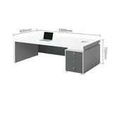ABHNUGFS Study Writing Table PC Desks Desk Suitable for Office, Boss, Modern Manager, Executive Single Computer, Home(180 * 80 * 75cm)
