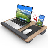 Laptop Lap Desk, Portable Large Laptop Desk for Bed, Up to 17 in Lap Table with Wrist Rest