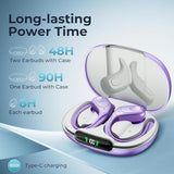 Cancelling Earbuds Wireless Bluetooth Headphones Ear Buds 90Hrs Playback Stereo Bass Earphones with Mic Over-Ear Hooks